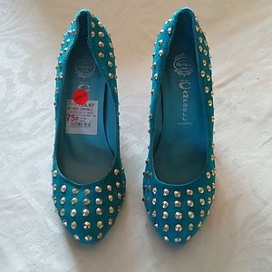 Jeffrey Campbell Teal Suede Shoes